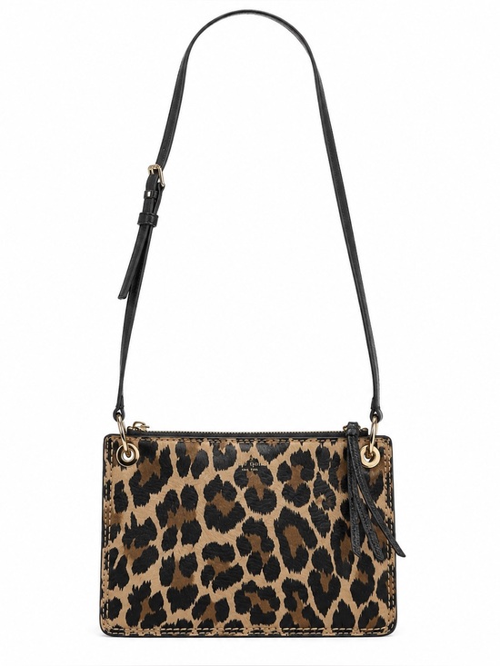 kate spade Handbags - Kate Spade Leopard Print Leather Crossbody Bag with Black Strap